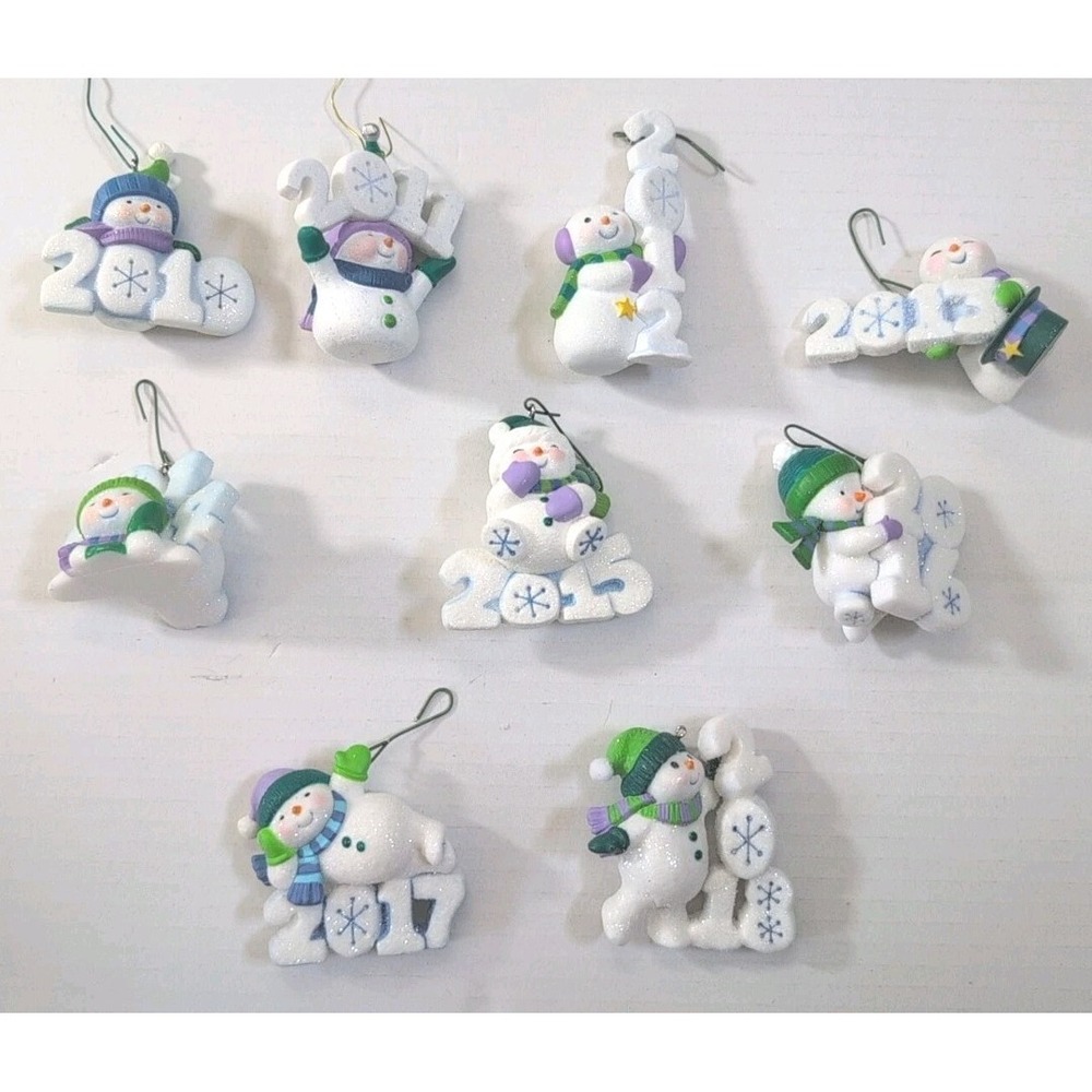 Lot of 19 Hallmark Keepsake Ornaments 2010-2018 Frosty Fun Decade